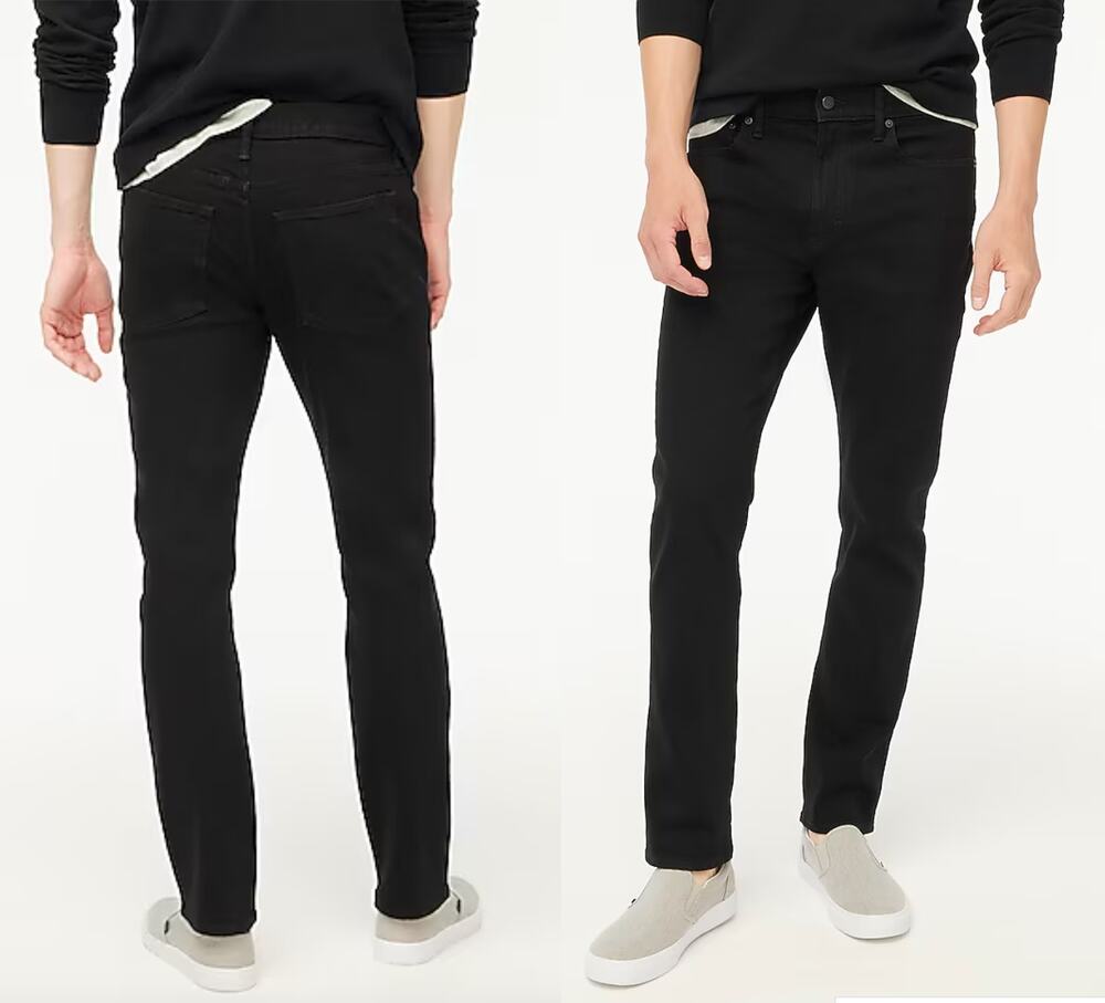 J. Crew Factory | NWT Straight-fit jean signature flex Dark Shadow Black | 32x32